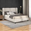 HOMES: Inside + Out Queen Shellsea Modern Boucle Upholstered Platform Bed with Wingback Headboard - 2 of 4