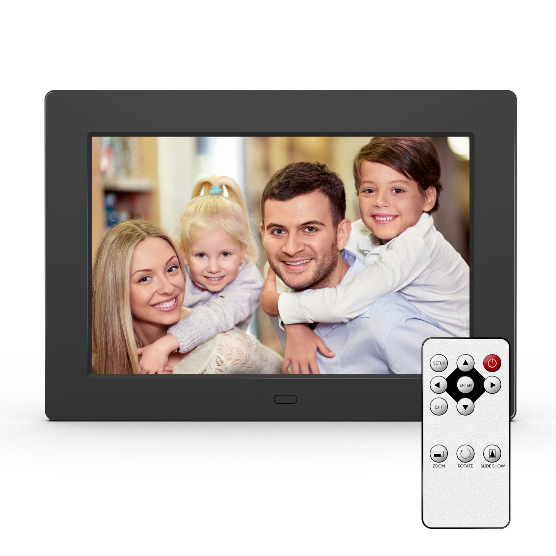 Sonicgrace 7" Digital Photo Frame, 1024 x 600 LCD Display, Plug‑and‑Play SD/USB Playback, Remote Control-PF705-1