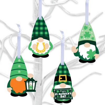 Big Dot of Happiness Irish Gnomes - St. Patrick's Day Decorations - Tree Ornaments - Set of 12