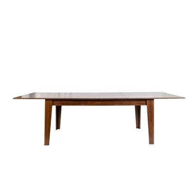 Vynxaria Walnut Dining Tables - 106.3" Large Extendable Kitchen Table for Versatile Dining