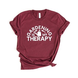 Simply Sage Market Women's Gardening Is My Therapy Watering Can Short Sleeve Graphic Tee - 1 of 4