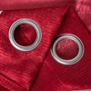 Olivia Gray Lina Matte Embossed Blackout Grommet Single Panel - 52x90", Red - 2 of 4