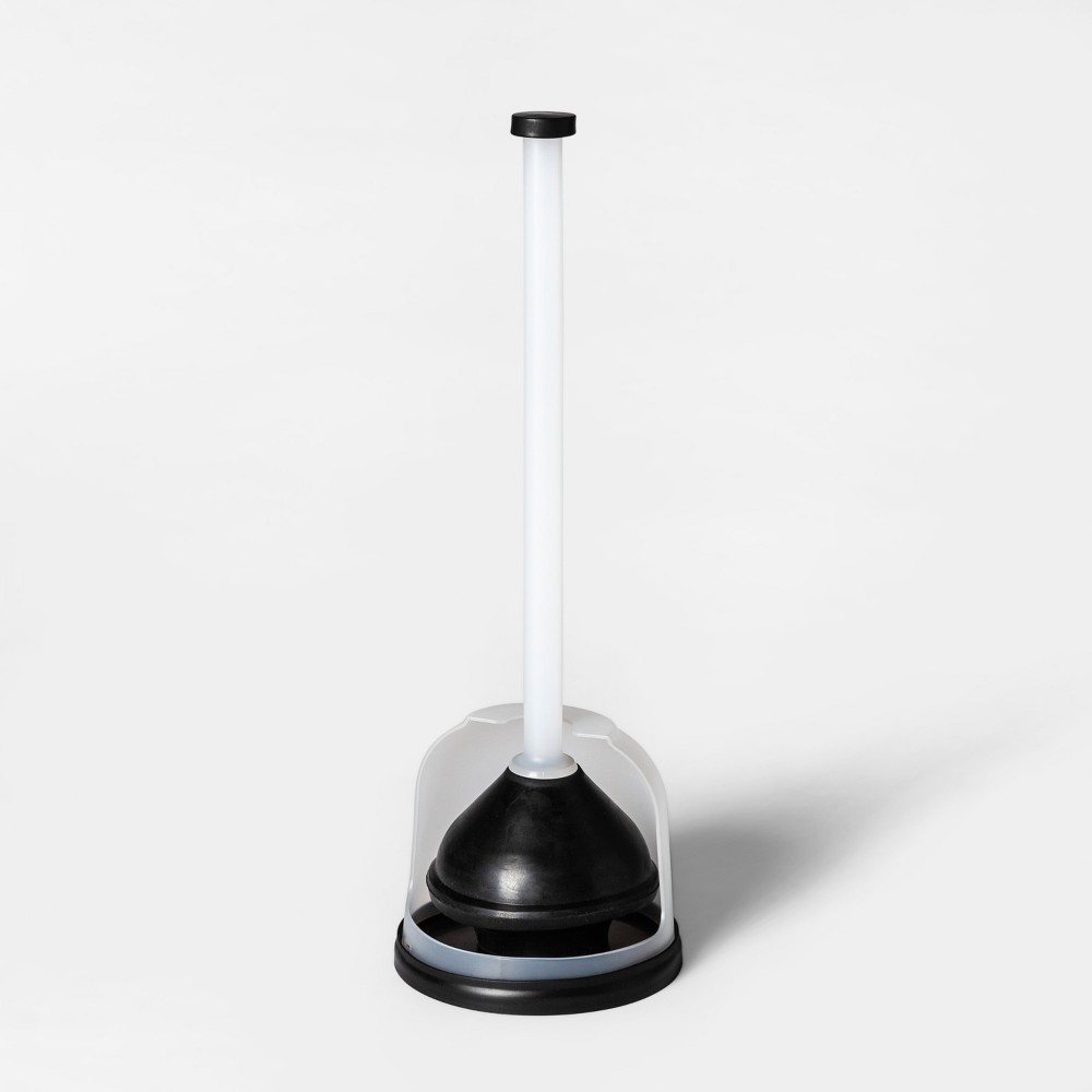 Rubber Reusable Plunger Frosted White/Black - Room Essentials was $14.99 now $10.49 (30.0% off)