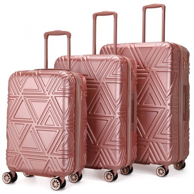 Rose gold luggage discount set