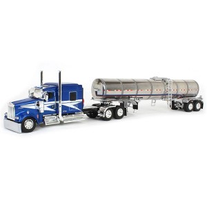 First Gear DCP 1/64 Kenworth W900L 72in Aerocab Flattop Sleeper & Brenner Food Grade Tanker 60-2082 - 1 of 4