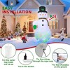 Swtroom 7Ft Xmas Snowman Inflatable with Projector Lights, Color-Changing LED Outdoor Decor Party Indoor for Christmas Lawn & Garden - 2 of 4