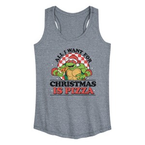 Women's - Teenage Mutant Ninja Turtles - All I Want For Christmas Graphic Racerback Tank - 1 of 4