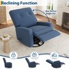 GustoWave Recliner Chair,360° Swivel Rocking Glider Chair for Adults with Adjustable Backrest & Footrest,Cozy Corduroy Upholstered Armchair, Pink - 2 of 4