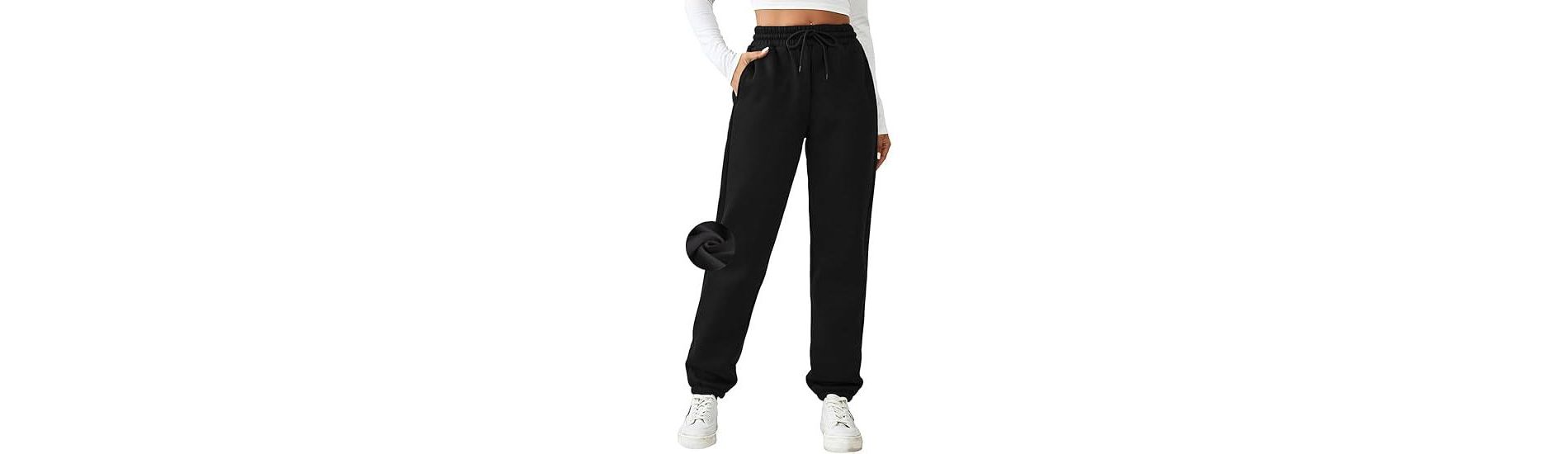 Pinspark Women's Fleece Lined Sweatpants Winter Joggers Athletic Pants Casual Thick Warm Trousers Pockets