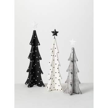 Sullivans Wood and Metal Tree Set of 3, 18"H, 16.5"H & 14.5"H Multicolored