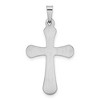 Black Bow Jewelry 14k White Gold Polished Rounded Hollow Cross Pendant - 3 of 4