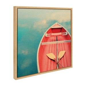 Kate & Laurel All Things Decor Sylvie Floating on a Cloud Framed Wall Art by Alicia Bock Natural - 1 of 4