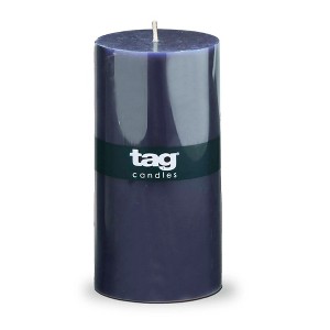 TAG Color Studio 3X6 Pillar Navy Smokeless Paraffin Wax Burn Time 85 Hours - 1 of 1