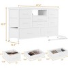 Premium  8-Drawer Dresser TV Stand 55" Wide,Solid Wood Top Console with Built-in Power Outlet &22 Light Modes for Bedroom Organizer,White - 2 of 4