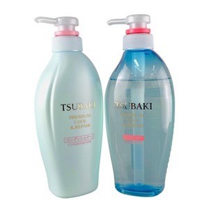 Shiseido Tsubaki Premium Cool & Repair Shampoo & Conditioner Set - 15.12 oz - Cool Head, Silky Hair- The Summer Salon Set - 1 of 4
