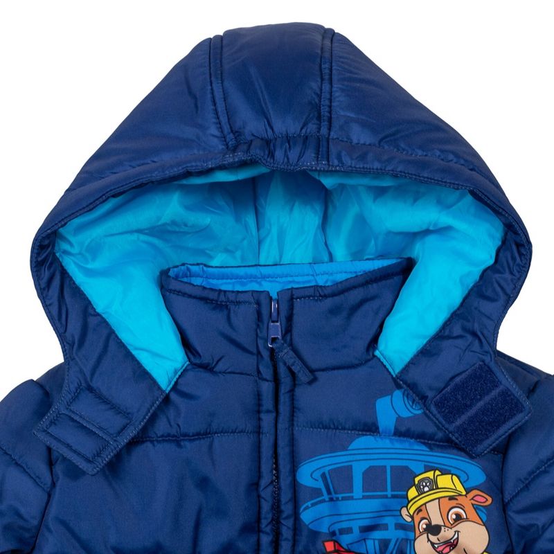 Paw Patrol Rubble Marshall Chase Zip Up Puffer Jacket Little Kid to Big Kid, 5 of 8
