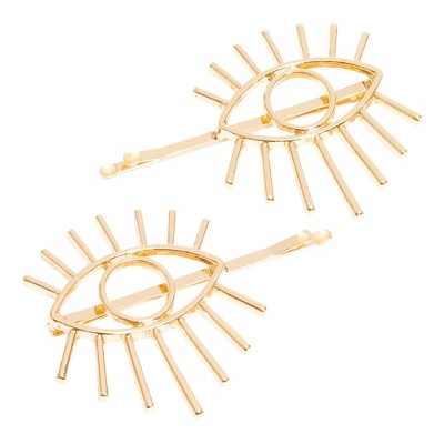 L. Erickson Snake Tige Boule Hair Clip Set - Gold - 2ct