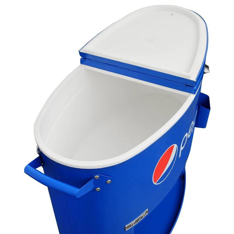 Permasteel 80qt Pepsi Oval Sporty Outdoor Cooler Cart, 4 of 8