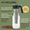 Impresa 64 oz Cold Brew Mason Jar Coffee Maker w/ Wide Mouth Cold Brew Coffee Pitcher, Lid, Bonus Gasket & Cold Brew Filter - 3 of 4
