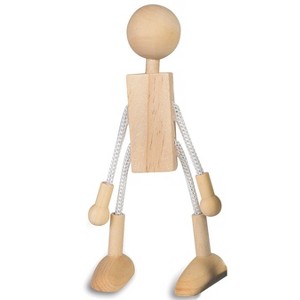 Unfinished Posable Wood Dolls (Pack of 6) - 1 of 3