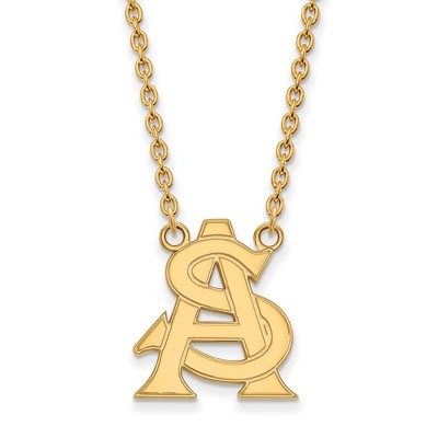 Black Bow Jewelry 10k Yellow Gold Arizona State Sun Devils NCAA Necklace 18 Inch