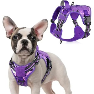 rabbitgoo Tactical Dog Harness for Small Dogs,  Vest with Handle & Molle, Easy Control for Training Walking, Purple Camo, S - 1 of 1