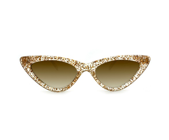 Women's Cateye Sunglasses with Brown Lenses - Wild Fable&#153; Clear Gold Glitter