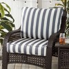 Kensington Garden 24x22 Multi-Stripe Outdoor High Back Chair Cushion  Sunset