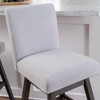 Linon Set of 2 Cyrus Swivel Barstools Gray - 4 of 4