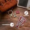 The Mardi Gras Krewe Sparkling Red and Silver Rhinestone Cheerleader Megaphone Keychain – Perfect Bag or Purse Charm Accessory - 2 of 4