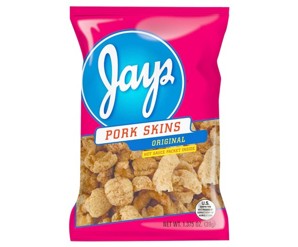 Jays Original Pork Skins Chips - 1.375oz