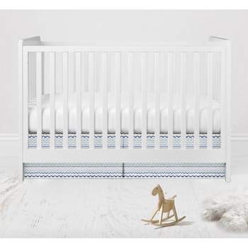  Bacati - Noah Garland Mint/Navy Crib/Toddler Bed Skirt