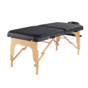 VEVOR Professional Wide Massage Table 30" W, Heavy Duty Folding Massage Table,  8-Level Height Adjustable Facial Salon Tattoo Bed,Black - 1 of 4