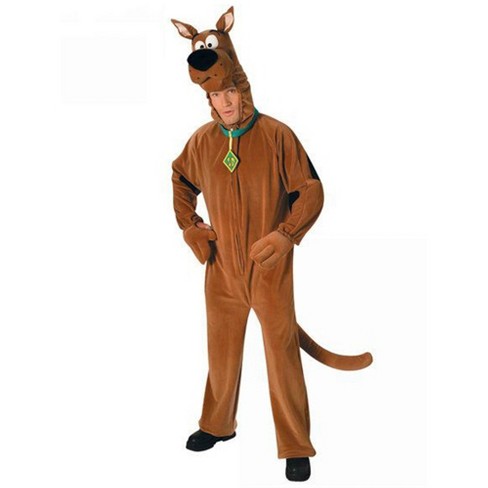 Scooby-doo Mens' Hooded Union Suit Adult Costume Pajama Sleeper Brown :  Target