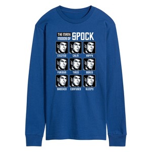 Men's - Star Trek - Spock Moods Long Sleeve Graphic T-Shirt - 1 of 4