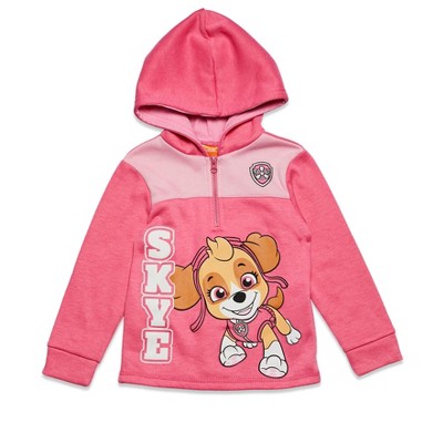 Paw Patrol Skye Girls Fleece Half Zip Hoodie Little Kid to Big Kid