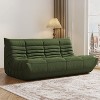 SYFERLORY Armless 3-Seat Togo THREE Seater Large Bean Bag Sofa，Green - 3 of 4