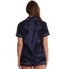 Just Love Womens Satin Pajama Set - Loungewear Short Sleeve Button Down Sleepwear - 3 of 3
