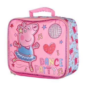 Peppa Pig Kids Lunch Box Glitter Dance Party Insulated Lunch Bag Pink