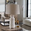 Uttermost Kansa Distressed White Table Lamp – Elegant Designer Accent Lighting - 4 of 4