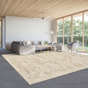 Machine Washable Vintage Floral Distressed Rug 8x10 Stain Resistant Indoor Carpet With Non-Slip Backing Low Pile Floor Cover For Bedroom Playroom - 1 of 4
