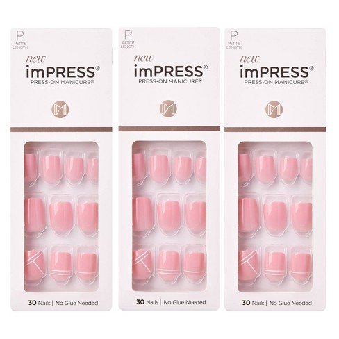 Kiss Impress Press-on Manicure Petite Fake Nails - Timeless Day - 3pk -  90ct : Target