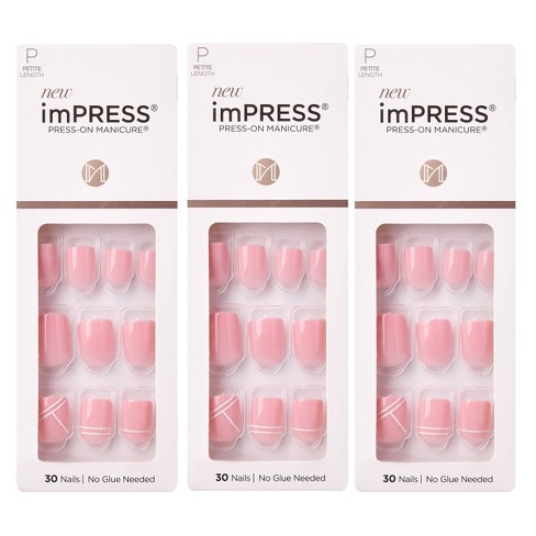 Kiss Impress Press-on Manicure Petite Fake Nails - Timeless Day