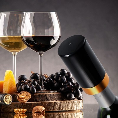 Black and Gold Automatic Vacuum Wine Saver with LED Display