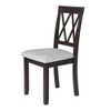 Kumasinova Upholstered Dining Chairs – Set of 2 Tufted Linen Fabric Kitchen Chairs with Arched Backrest, Accent Diner Chairs with Solid Wood Legs - 3 of 4