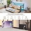 Twin Daybed with Trundle, Day Bed with Charging Station & LED Lights, Metal Sofa Bed Frame with Pull Out Trundle for Bedroom, Guest Room - 4 of 4