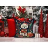 Angel Sar Bichon Frise Christmas Throw Pillow, 14x14 Inch Machine Washable Decorative Pillow, Indoor Outdoor Couch Bed Patio Pillow with Dog Pattern - 4 of 4
