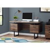 Monarch Specialties Computer Desk Home Office Laptop Left Right Set-Up Storage Drawers 60InchL Work Metal Laminate Brown Black Contemporary Modern - image 2 of 4