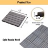 DSVIMOY 12" Patio Deck Tiles, 30pcs DIY Module Interlocking Decking Tiles, Floor Tile for Porch Poolside, Balcony, Gray, 12"*12"*0.8" - 3 of 4