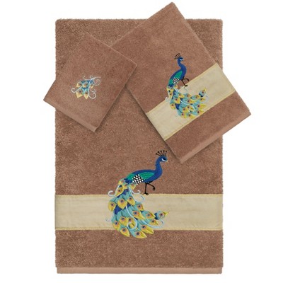 Linum Home Textiles 100% Turkish Cotton PENELOPE Embellished Towel Set